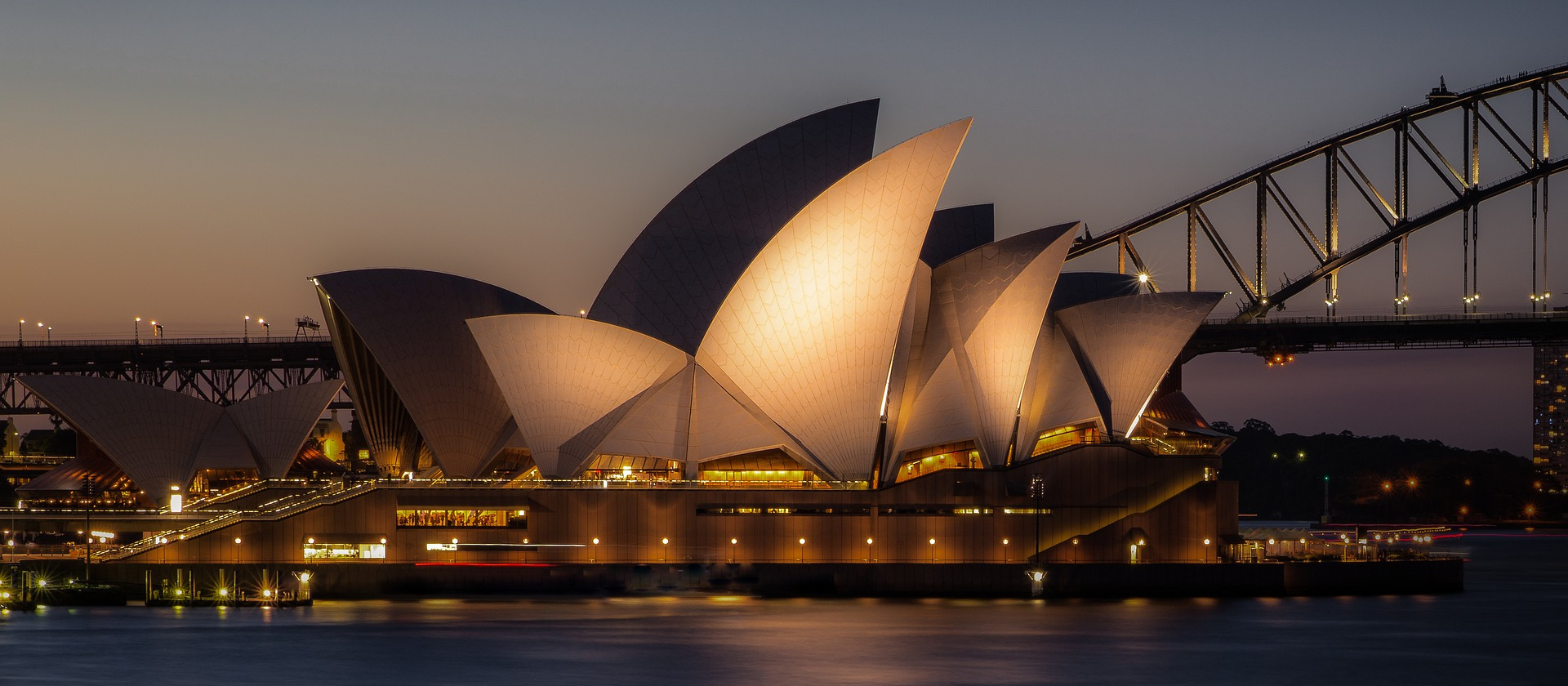 Sydney Opera House and Harbour Bridge.
