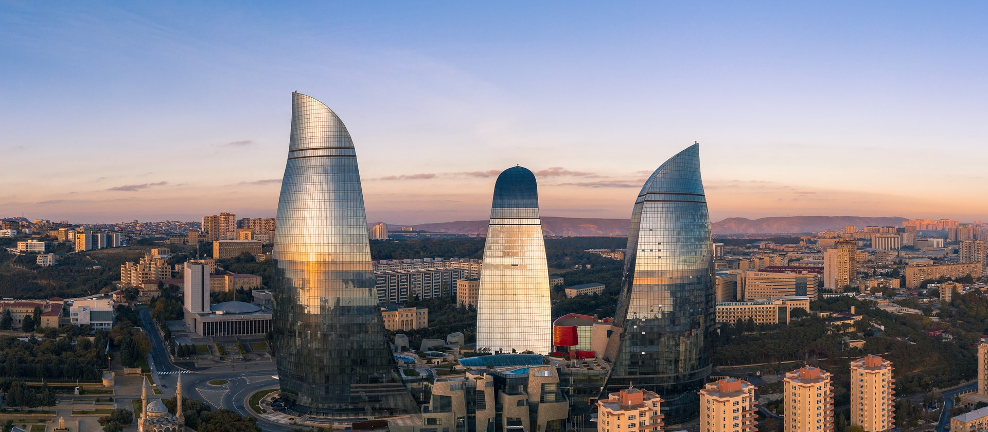 Flame Towers in Baku, Azerbaijan