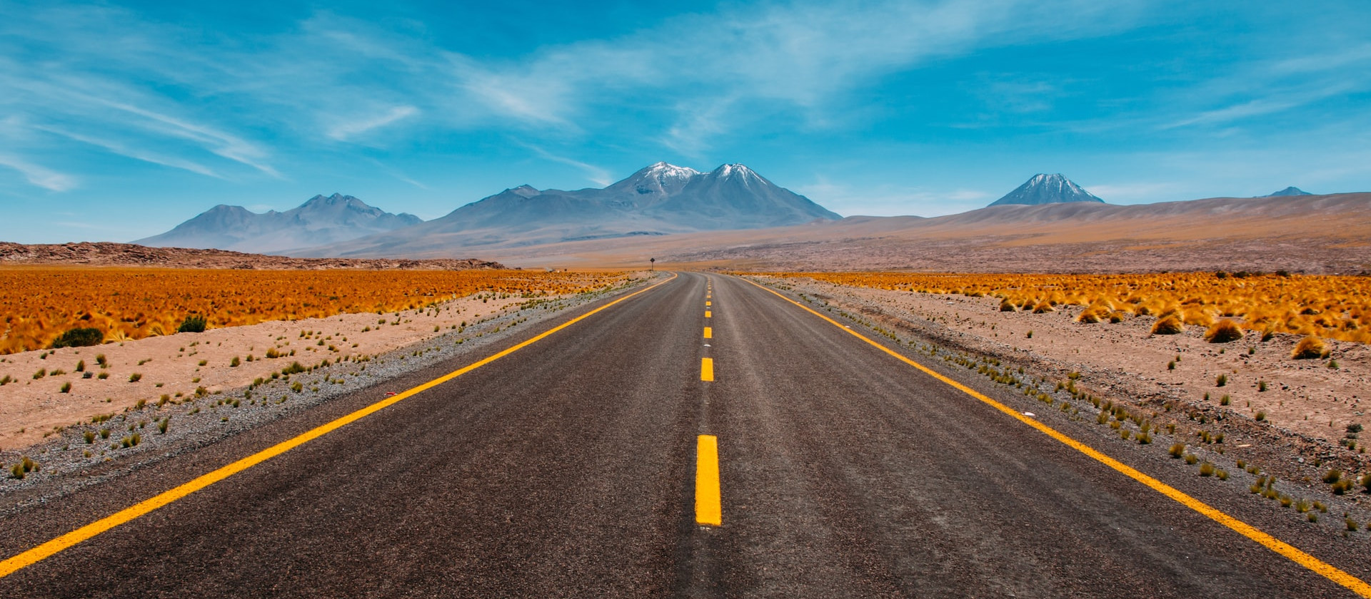 Road through Atacama Desert, Antofagasta, Chile