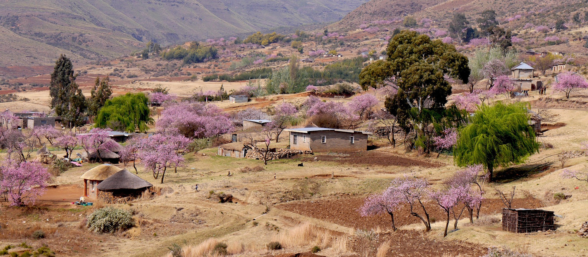 Mountain village in Lesotho