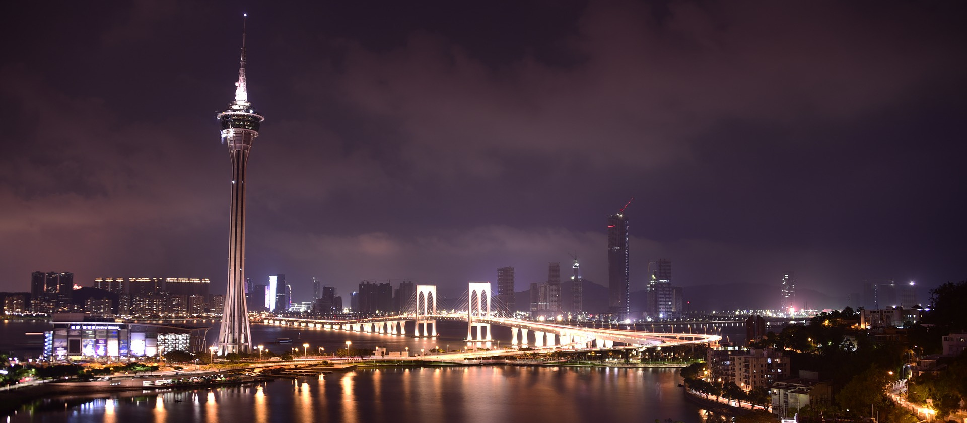 Macau Tower at night