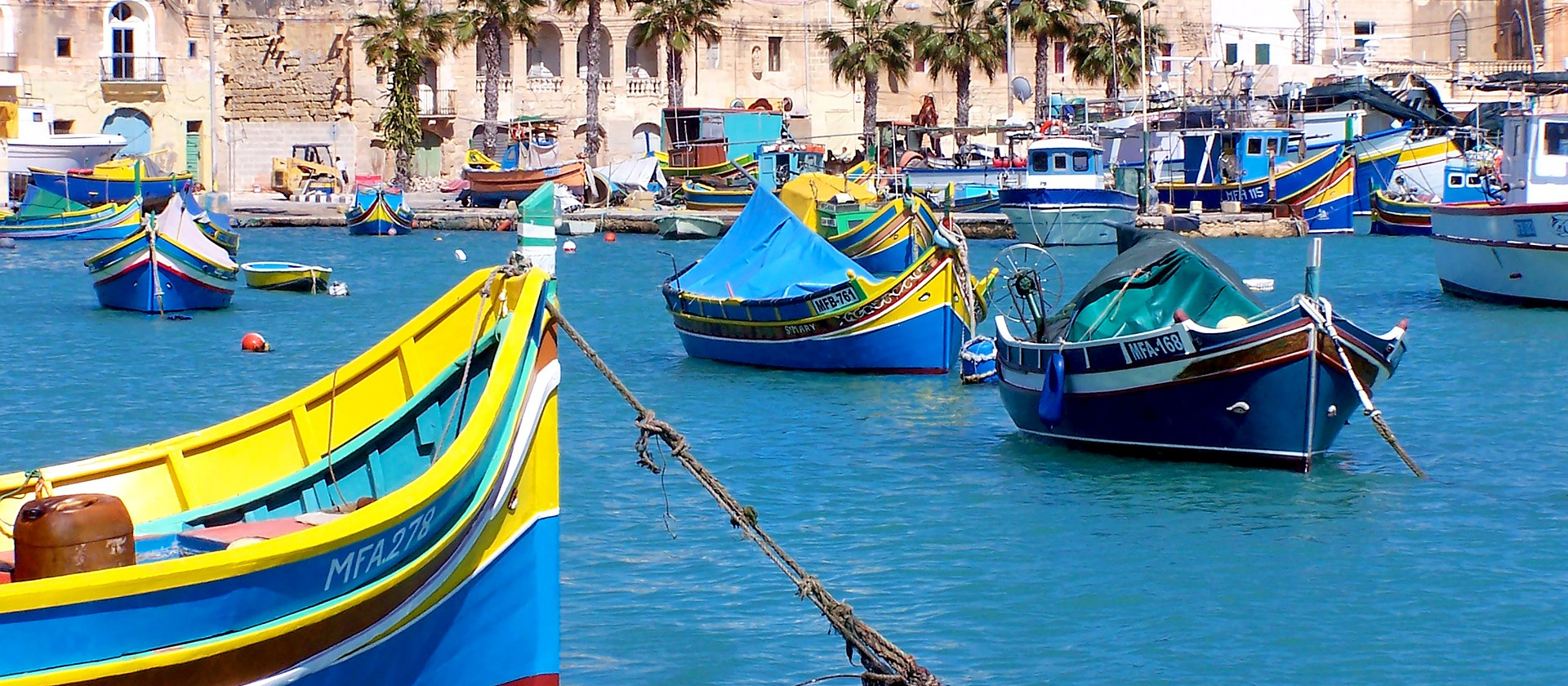 Painted boats in Malta