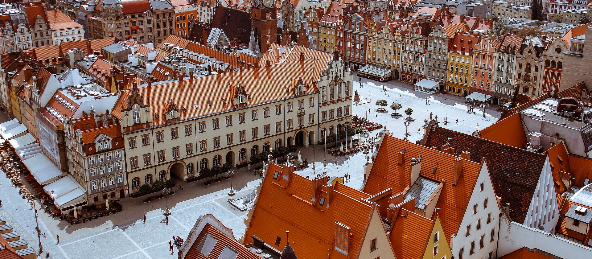 Old Town market in Wroclaw, Poland