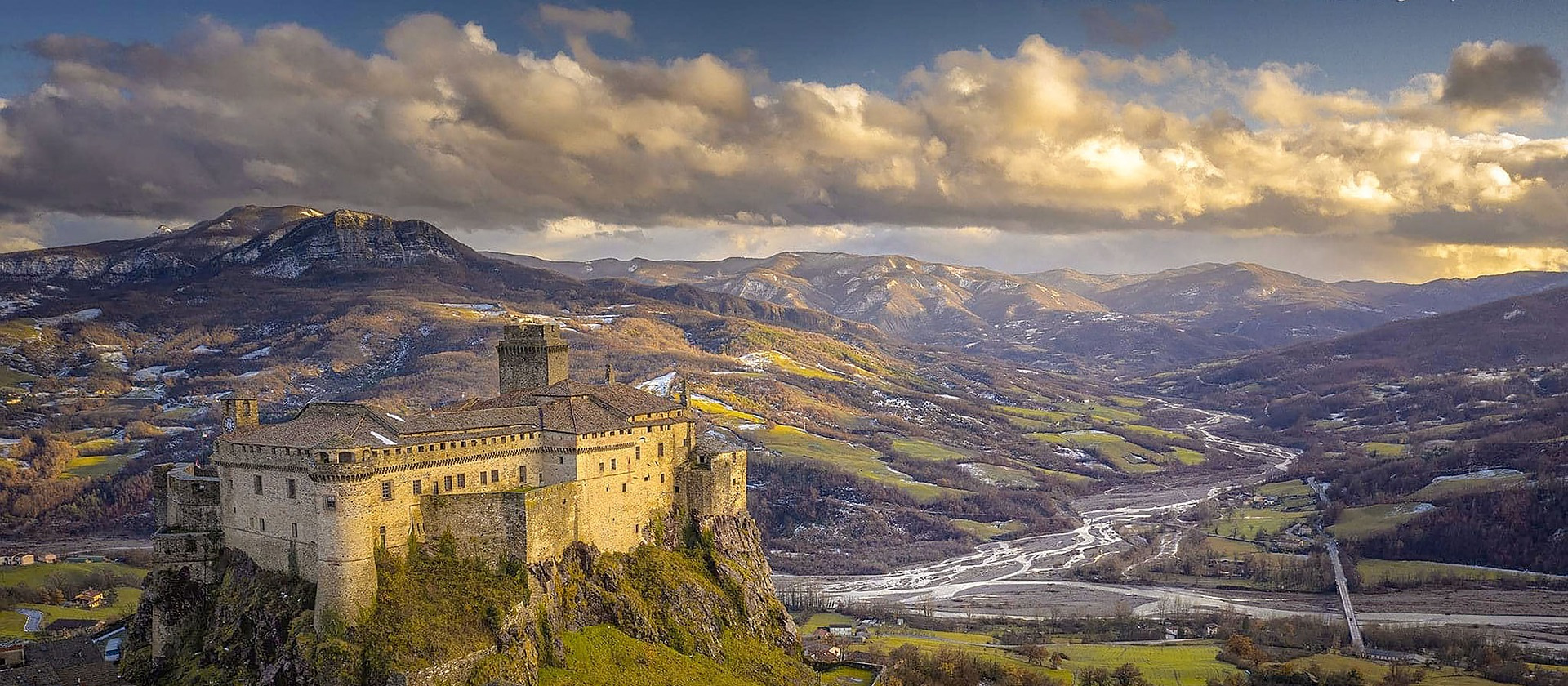 Castle looks over a river in Slovakia
