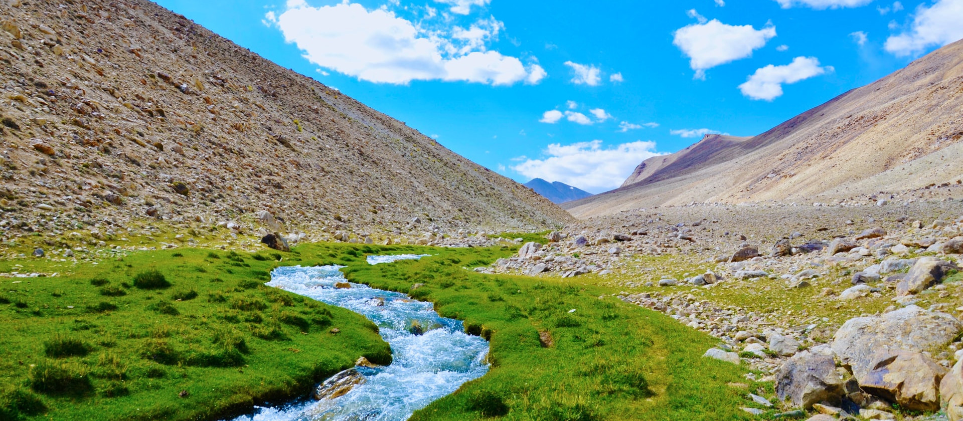 Stream running through a valley