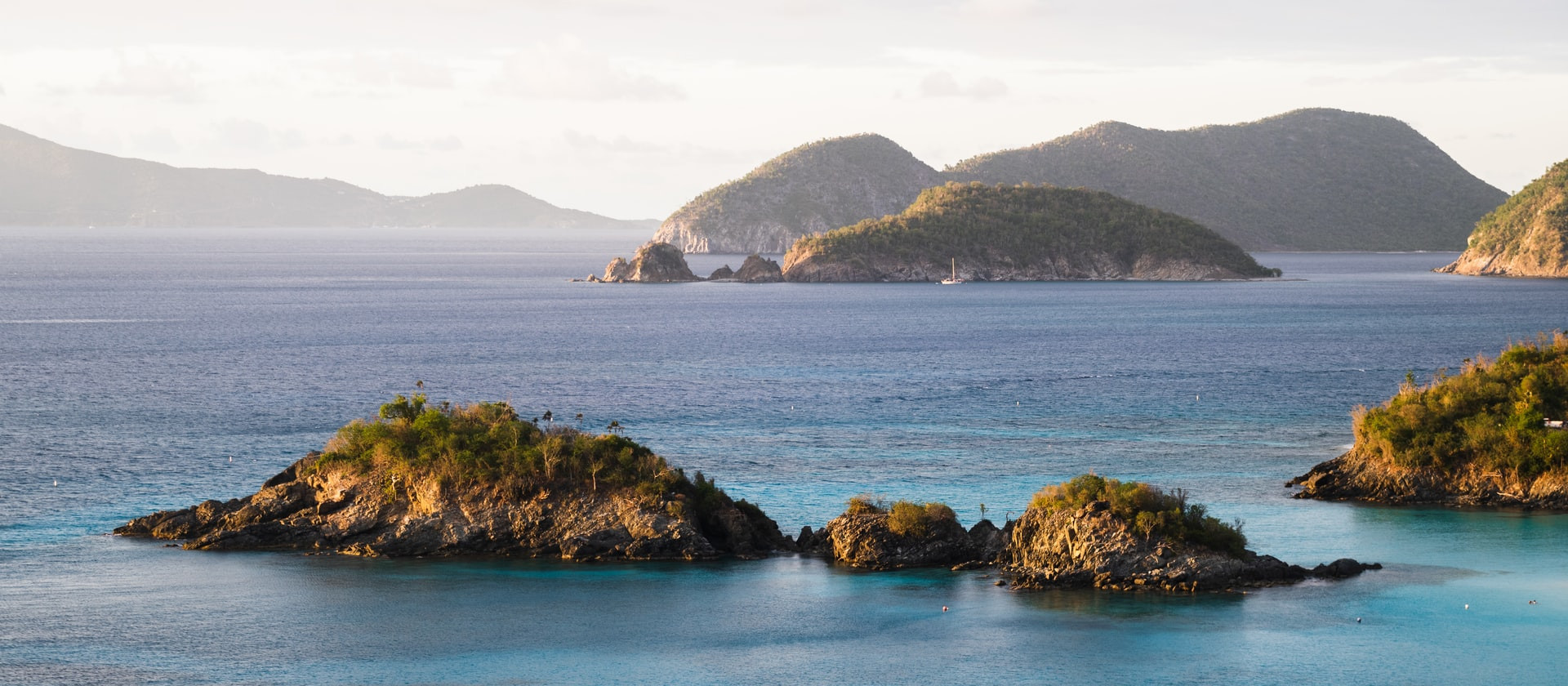 Small islands in the sea, St. John, USVI